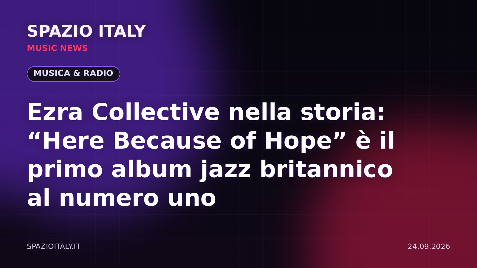 Ezra Collective nella storia: “Here Because of Hope” è il primo album jazz britannico al numero uno